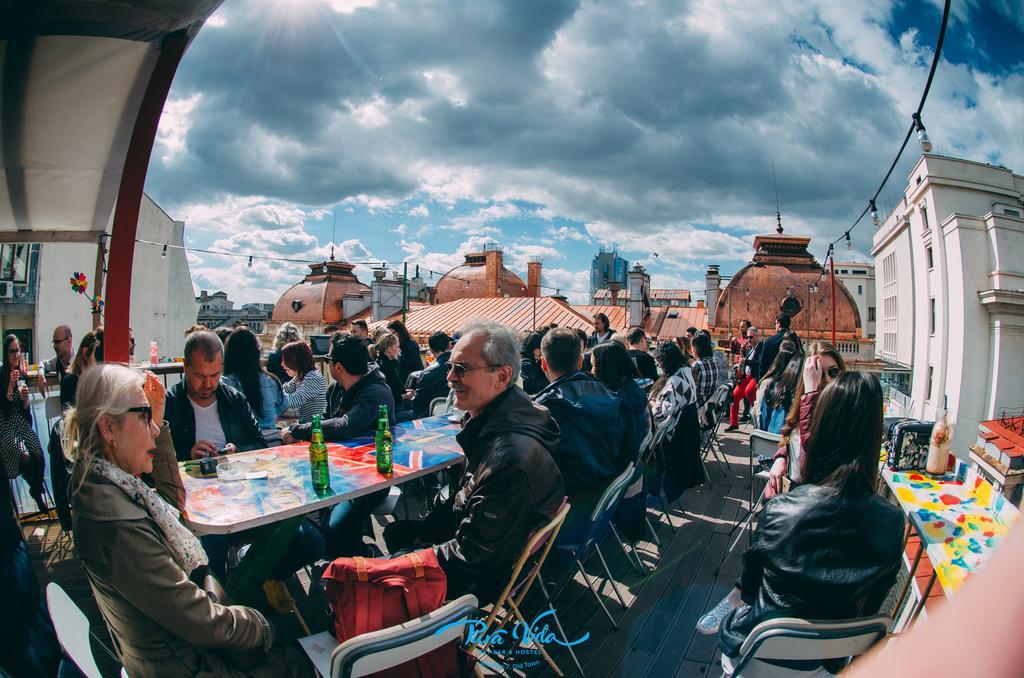 Pura Vida Sky Bar & Hostel Bukarest Kültér fotó